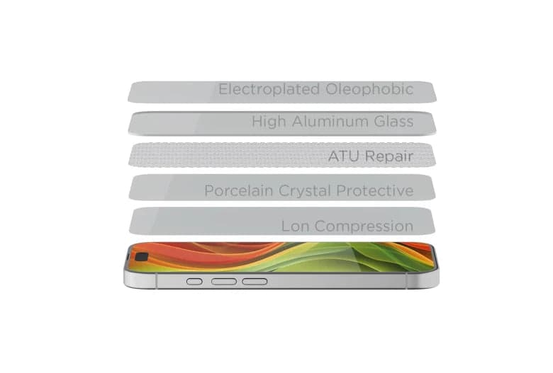 Ochranné sklo pro iPhone 15 / 15 Pro Mobile Origin Screen Guard s aplikátorem - 2 ks - náhled 4