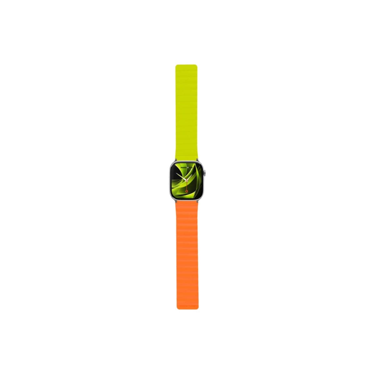 Řemínek pro Apple Watch 42/44/45/49 mm Mobile Magnetic Strap II - oranžový/zelený - náhled 2