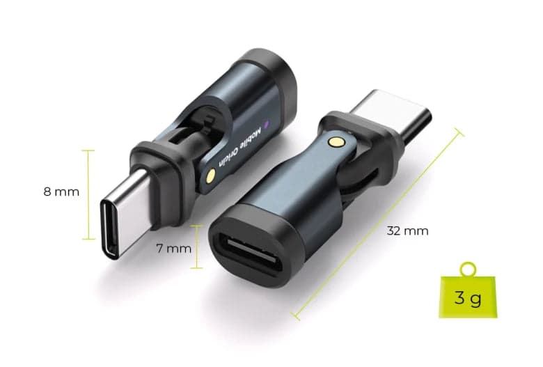 240W USB-C otočný adaptér Mobile Origin CB5 - náhled 4