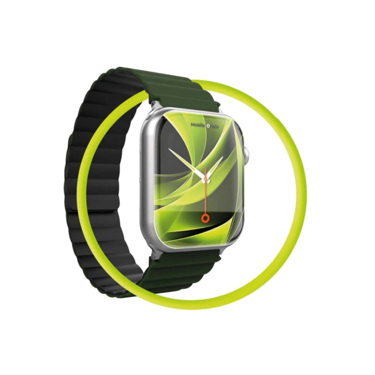Řemínek pro Apple Watch 42/44/45/49 mm Mobile Magnetic Strap II - zelený/černý - náhled 4