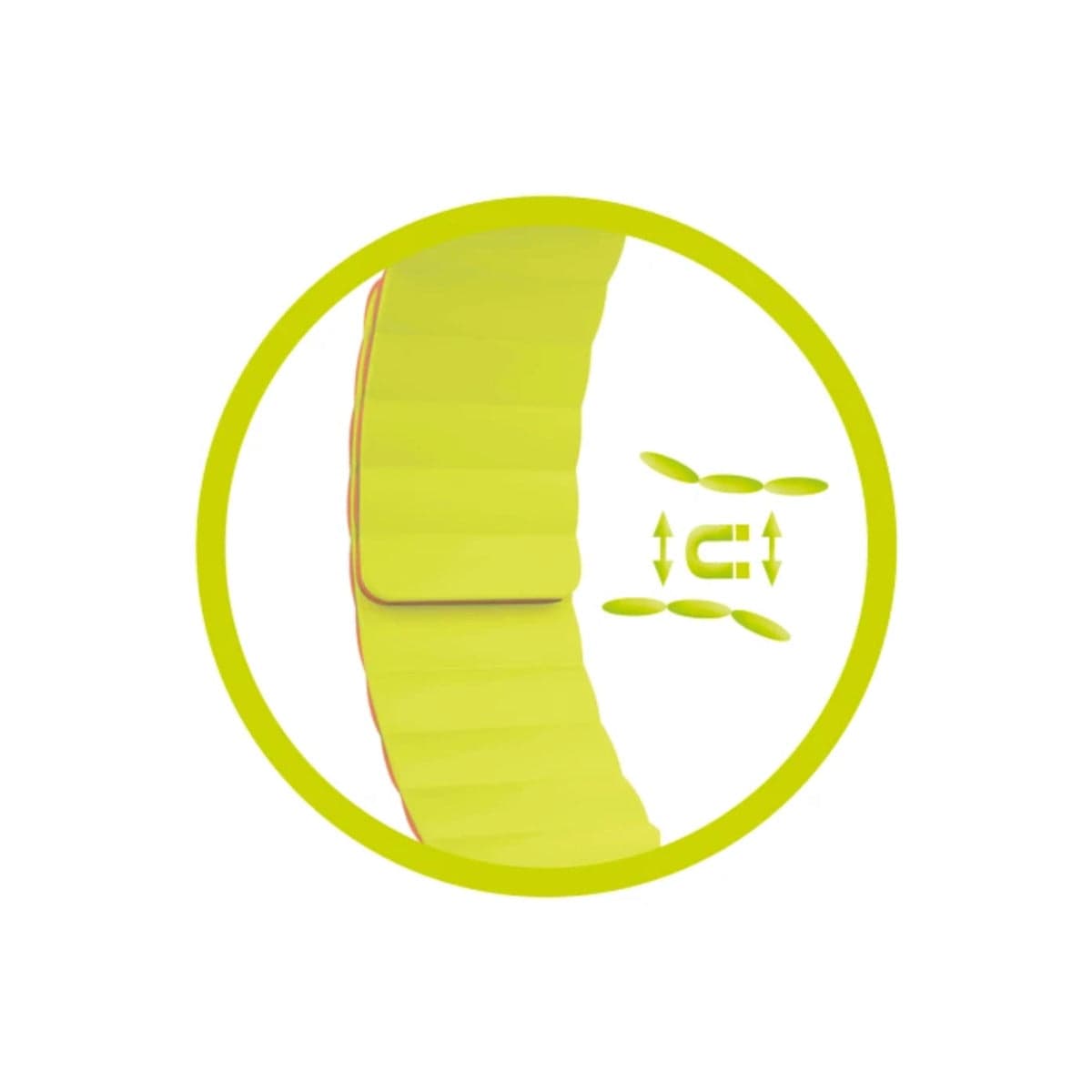 Řemínek pro Apple Watch 42/44/45/49 mm Mobile Magnetic Strap II - oranžový/zelený - náhled 4