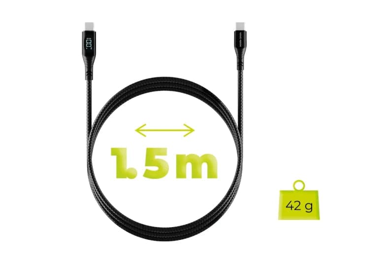 Kabel Mobile Origin 66W Display Cable USB-A na USB-C 1,5 m - černý - náhled 2