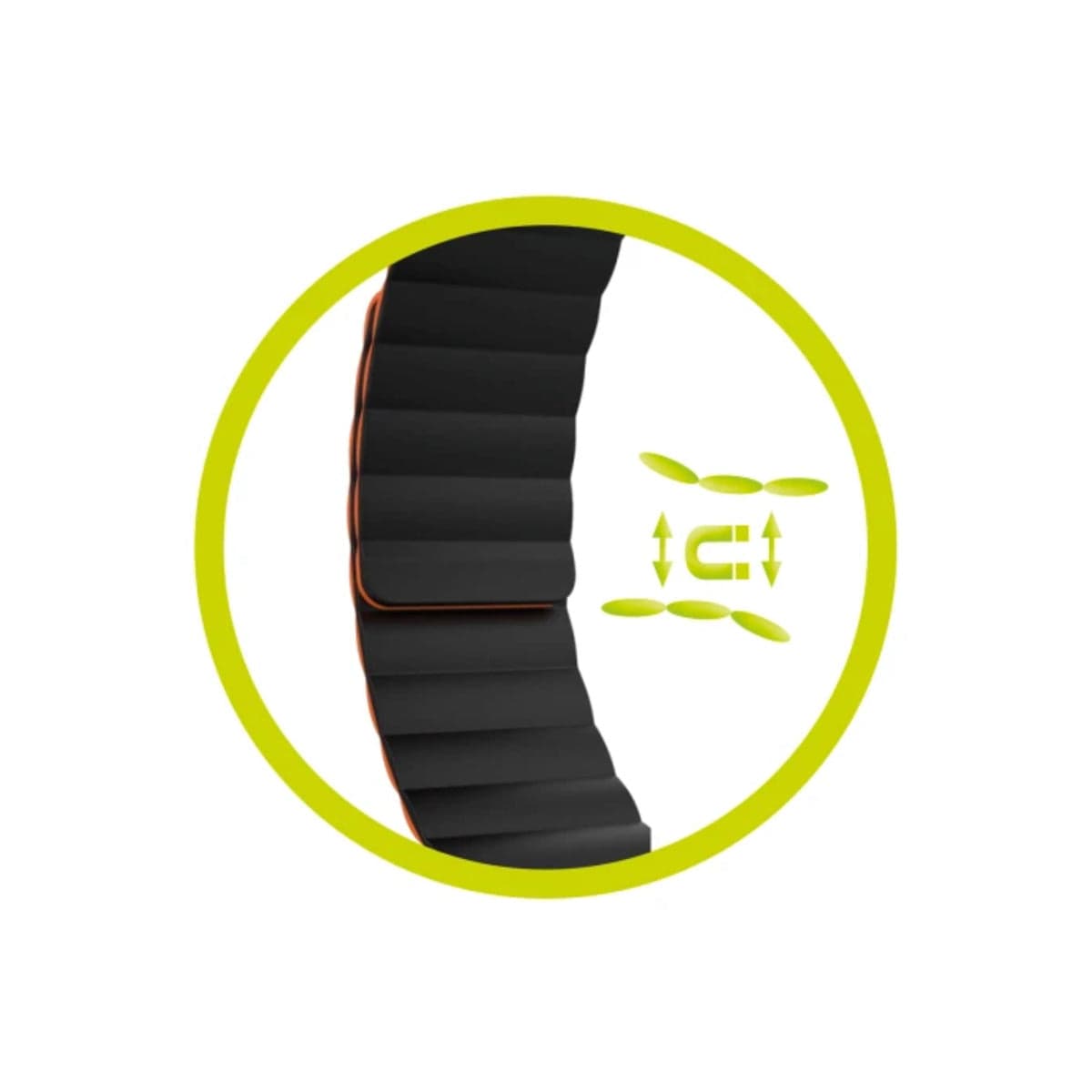 Řemínek pro Apple Watch 42/44/45/49 mm Mobile Magnetic Strap II - oranžový/černý - náhled 4