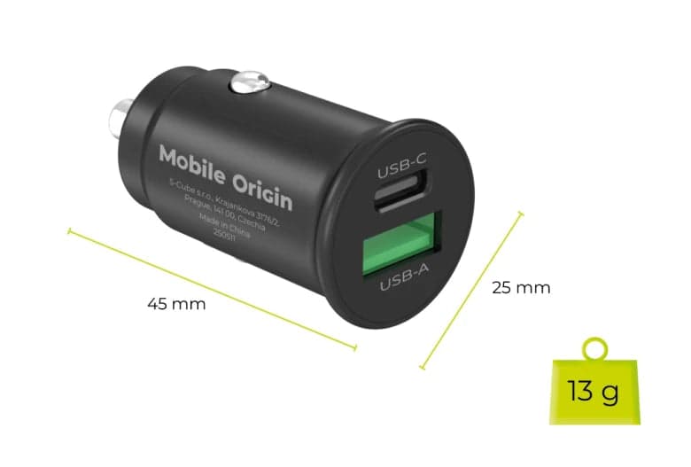 30W autonabíječka Mobile Origin CA19 - USB-C + USB-A - náhled 4