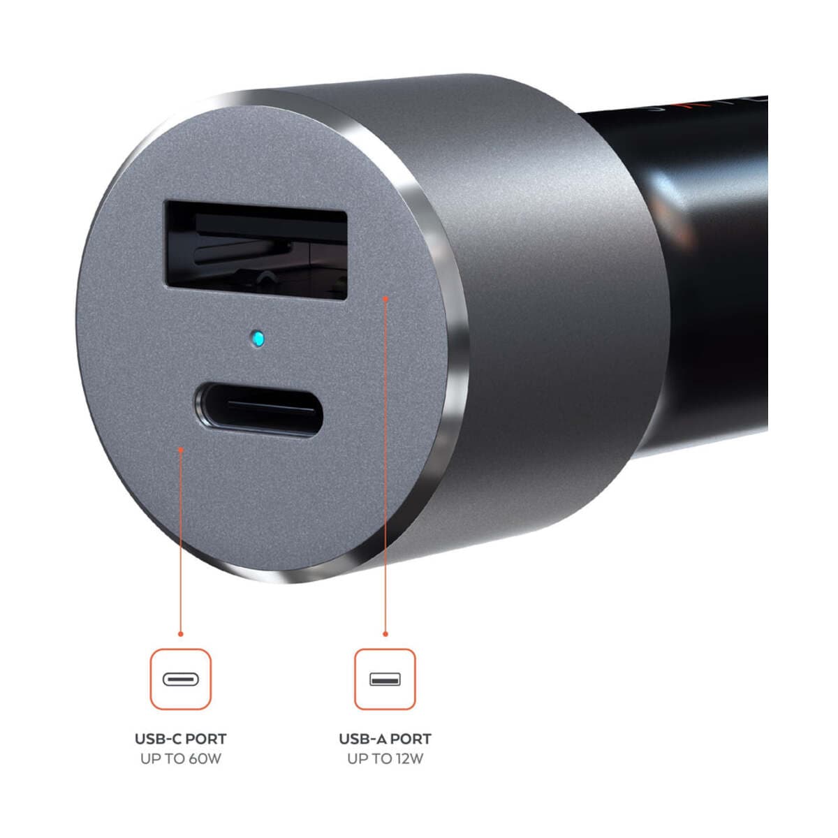 72W USB-C PD nabíječka do auta Satechi - vesmírně šedá - náhled 3