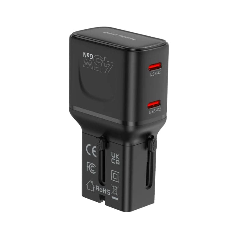 45W cestovní adaptér Mobile Origin PW26 - černý - náhled 2