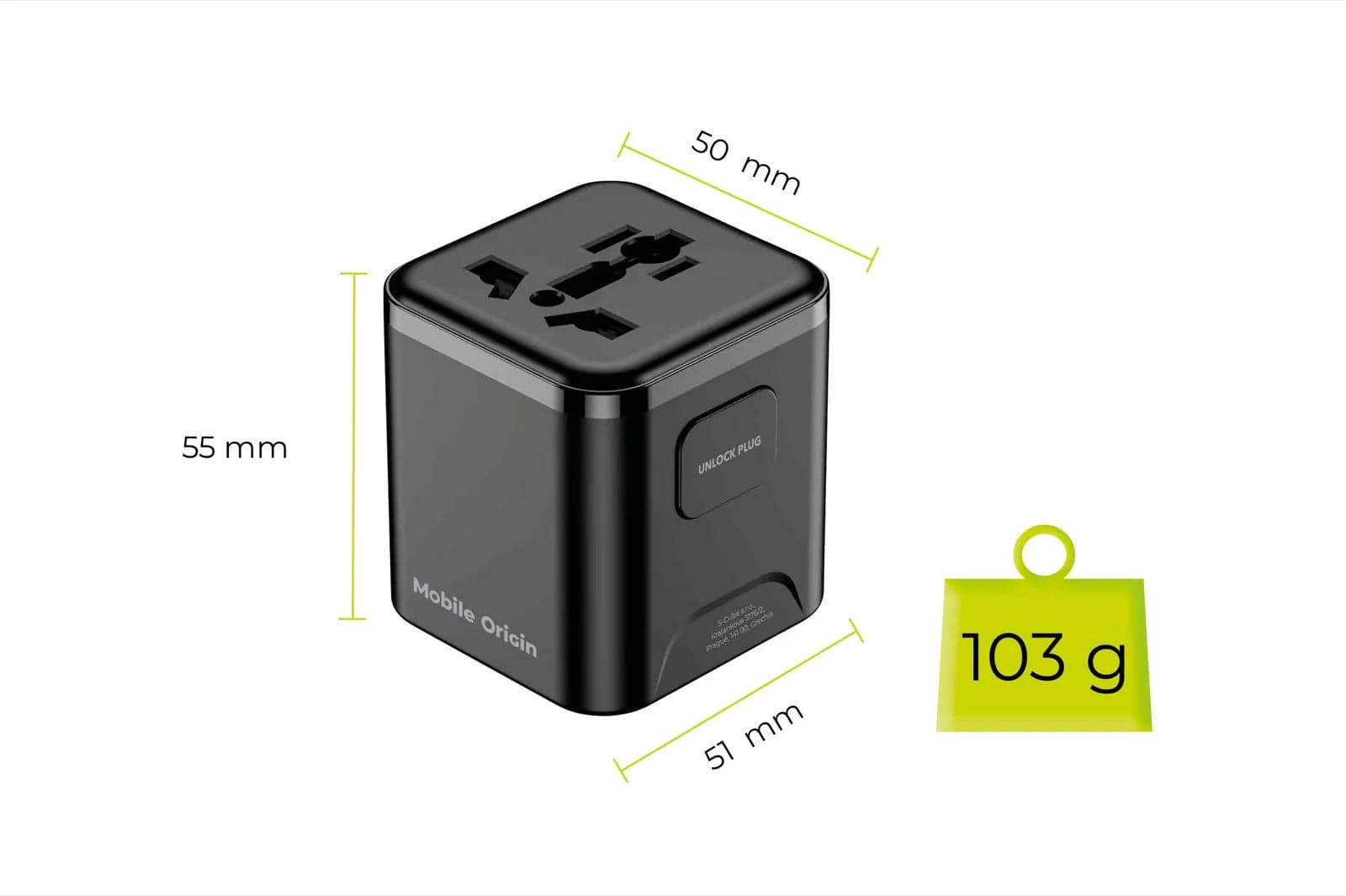 30W univerzální cestovní adaptér Mobile Origin Universal Travel Adapter PW30 - náhled 3