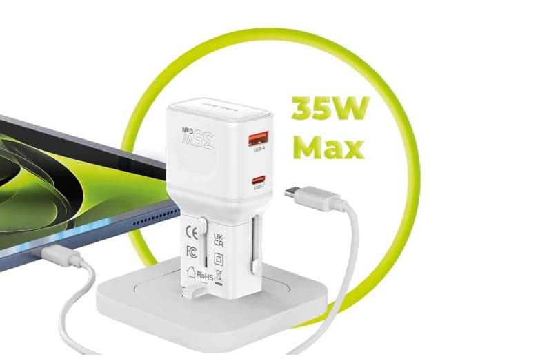 35W cestovní adaptér Mobile Origin PW25 - bílý - náhled 5