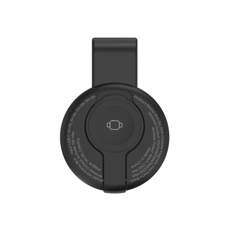3v1 skládací magnetická nabíječka Qi2 25W Mobile Origin PW34 - černá - náhled 5