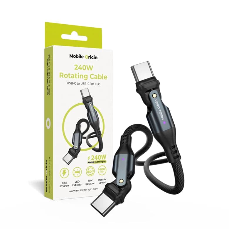 Kabel Mobile Origin 240W Rotating Cable USB-C na USB-C 1 m - náhled 4