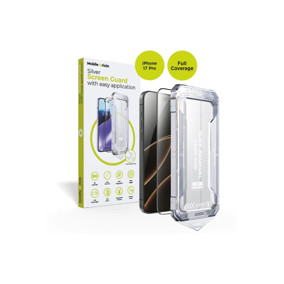 Ochranné sklo pro iPhone 17 Pro Mobile Origin Screen Guard s aplikátorem - náhled 3
