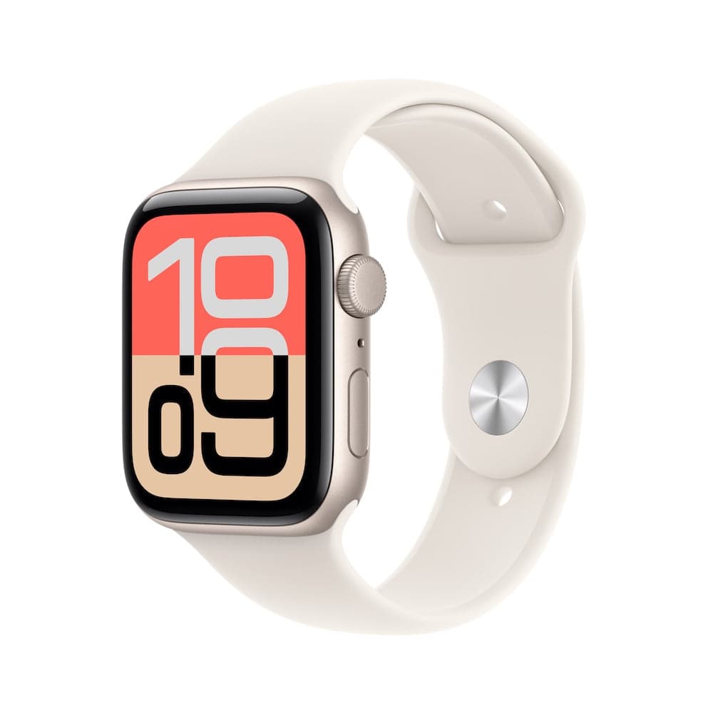 Apple Watch SE 3 GPS 40mm hvězdně bílé hliníkové pouzdro s hvězdně bílým sportovním řemínkem - S/M