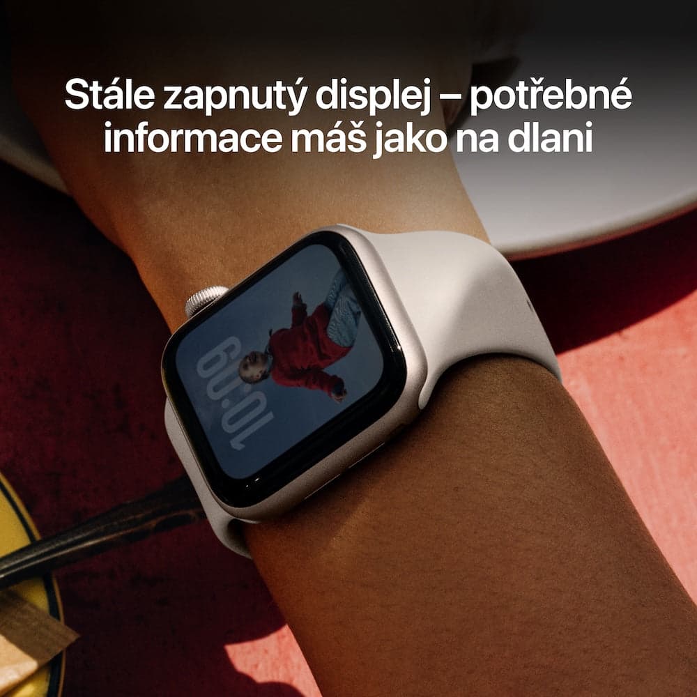 Apple Watch SE 3 GPS 40mm hvězdně bílé hliníkové pouzdro s hvězdně bílým sportovním řemínkem - S/M - náhled 5