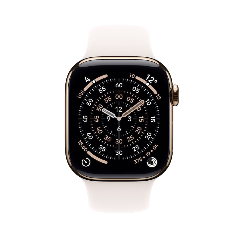 Apple Watch Series 11 GPS + Cellular 42mm zlaté titanové pouzdro se světle ruměným sportovním řemínkem - S/M - náhled 2