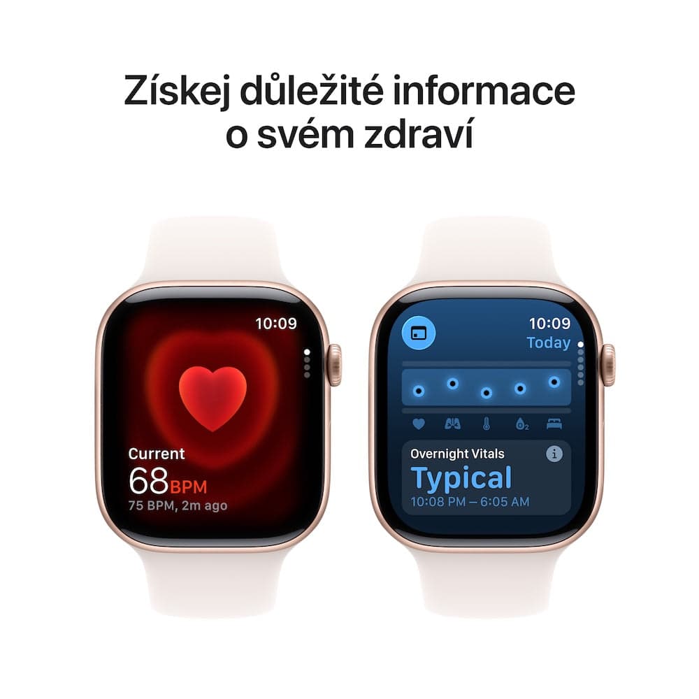 Apple Watch Series 11 GPS + Cellular 42mm zlaté titanové pouzdro se světle ruměným sportovním řemínkem - M/L - náhled 5