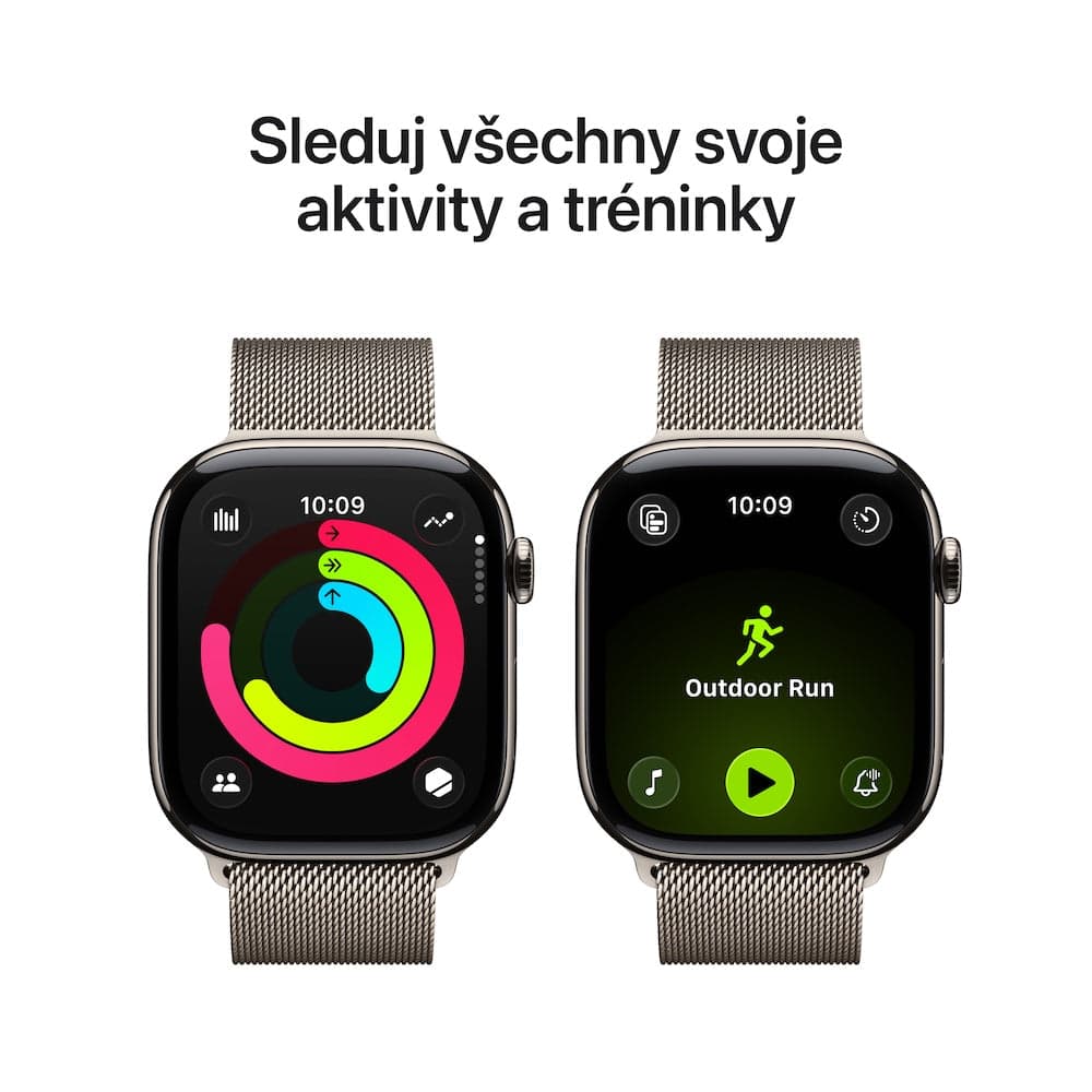 Apple Watch Series 11 GPS + Cellular 46mm přírodní titanové pouzdro s přírodně titanovým milánským tahem - S/M - náhled 4