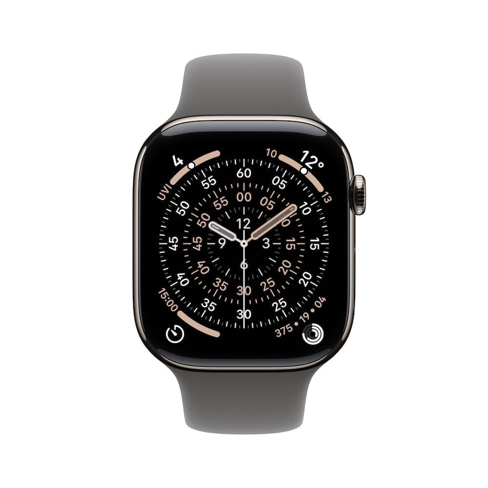 Apple Watch Series 11 GPS + Cellular 42mm přírodní titanové pouzdro se skálově šedým sportovním řemínkem - M/L - náhled 2