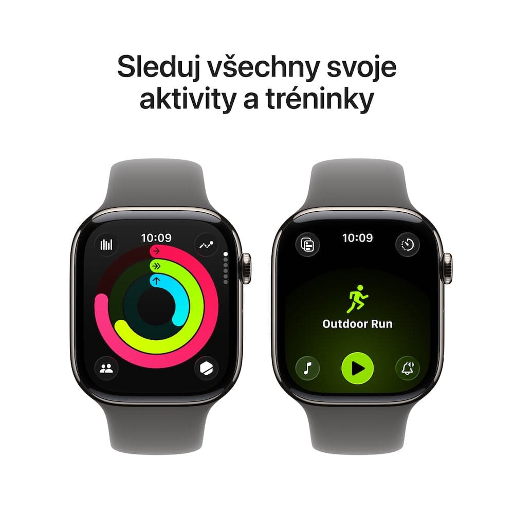 Apple Watch Series 11 GPS + Cellular 42mm přírodní titanové pouzdro se skálově šedým sportovním řemínkem - S/M - náhled 4