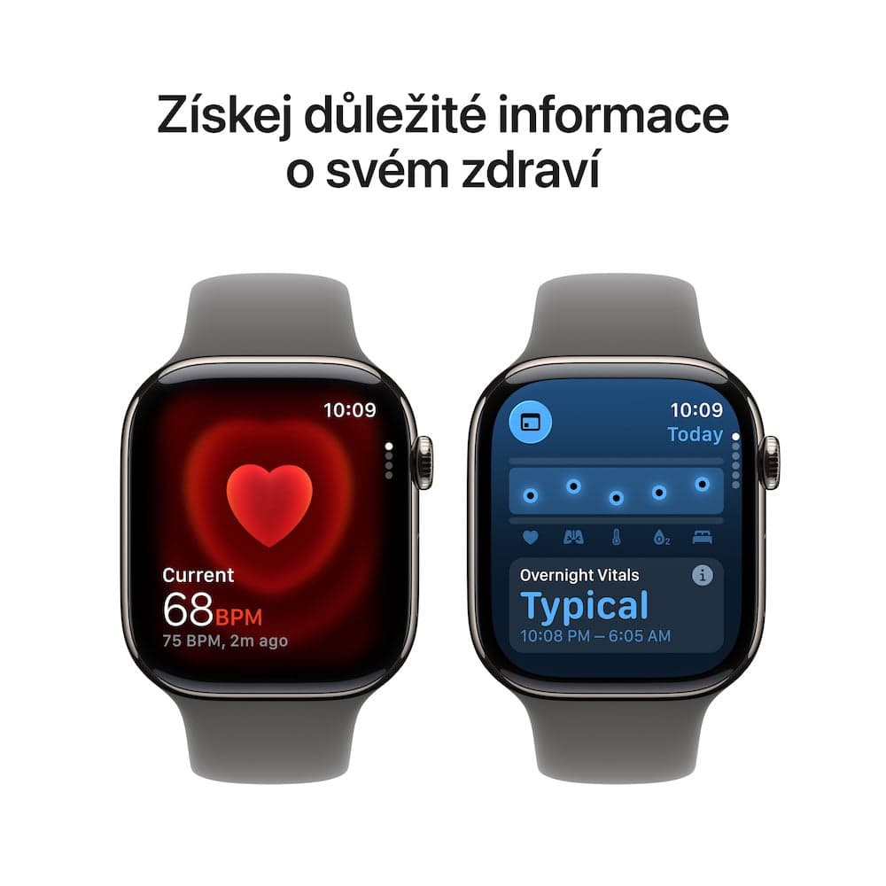 Apple Watch Series 11 GPS + Cellular 46mm přírodní titanové pouzdro se skálově šedým sportovním řemínkem - S/M - náhled 5