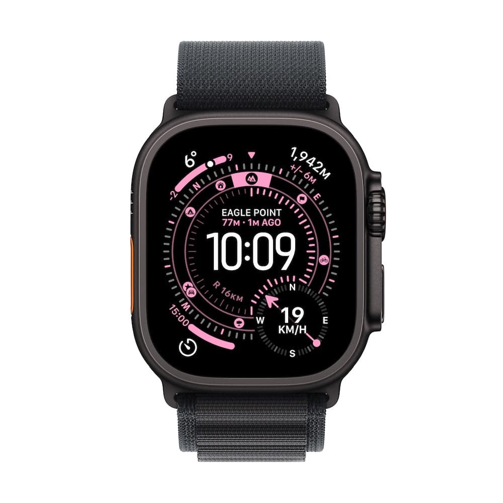 Apple Watch Ultra 3 GPS + Cellular 49mm černě titanové pouzdro s černým alpským tahem - L - náhled 2