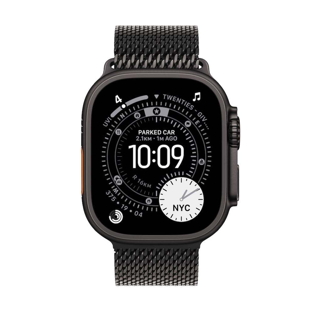 Apple Watch Ultra 3 GPS + Cellular 49mm černě titanové pouzdro s černě titanovým milánským tahem z titanu - L - náhled 2