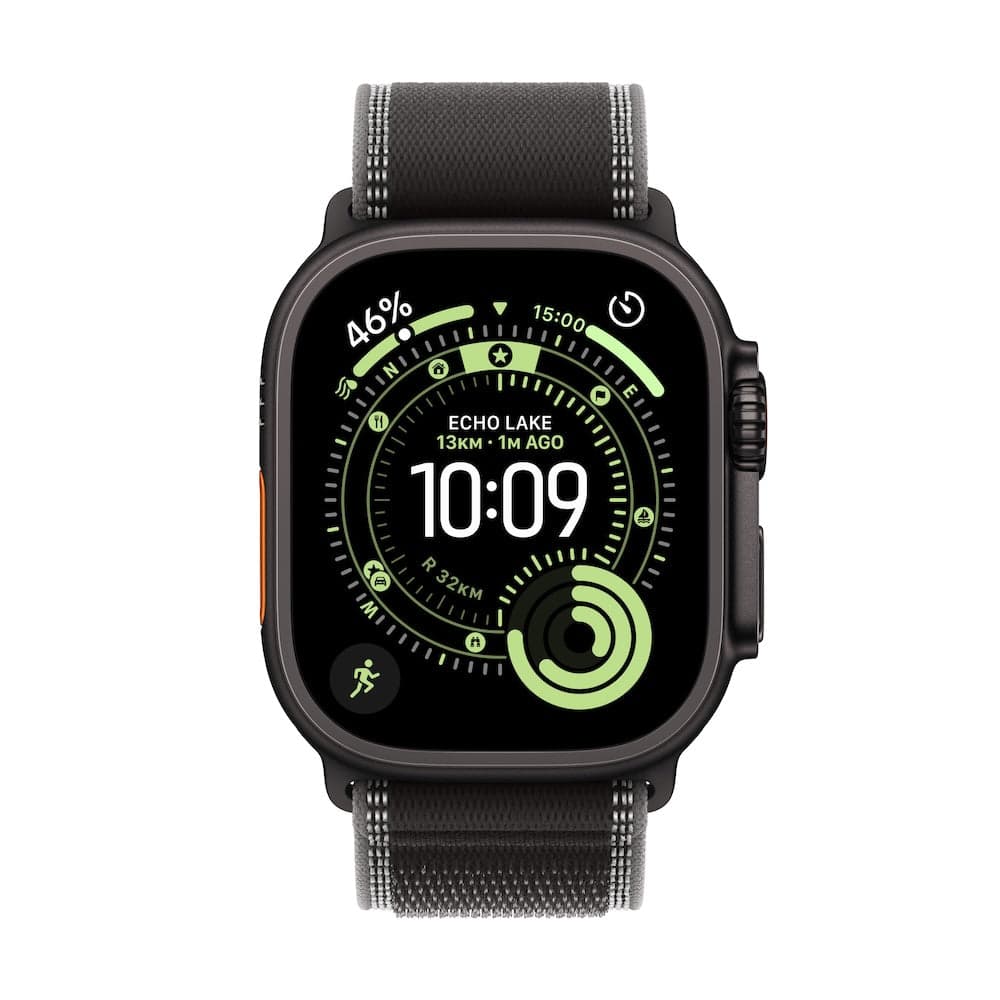 Apple Watch Ultra 3 GPS + Cellular 49mm černě titanové pouzdro s černě/ulovým trailovým tahem - S/M - náhled 2
