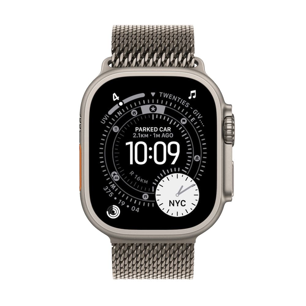 Apple Watch Ultra 3 GPS + Cellular 49mm přírodně titanové pouzdro s přírodně titanovým milánským tahem z titanu - L - náhled 2