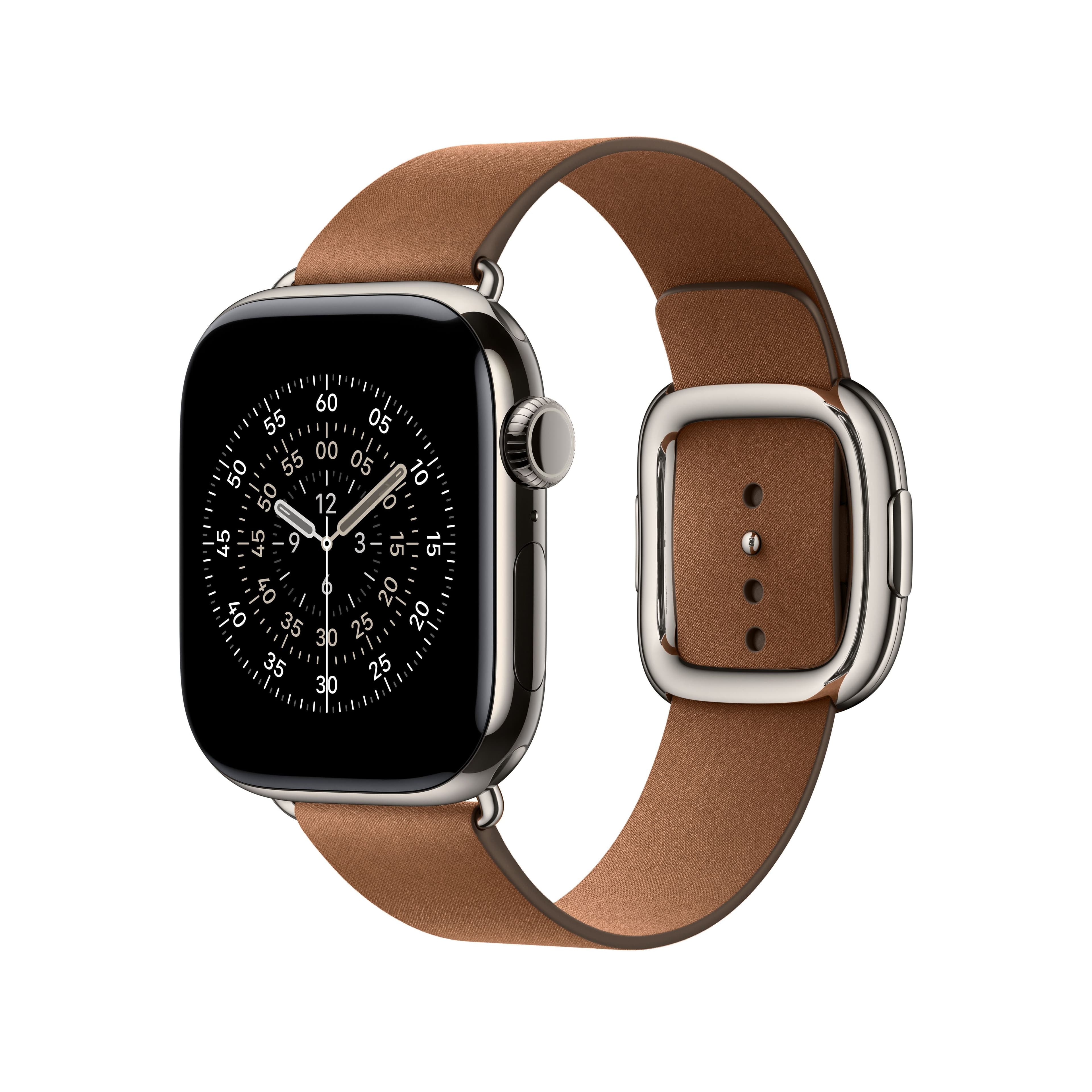 Řemínek pro Apple Watch 38/40/41/42 mm Apple karamelový s moderní přezkou - velký - náhled 2