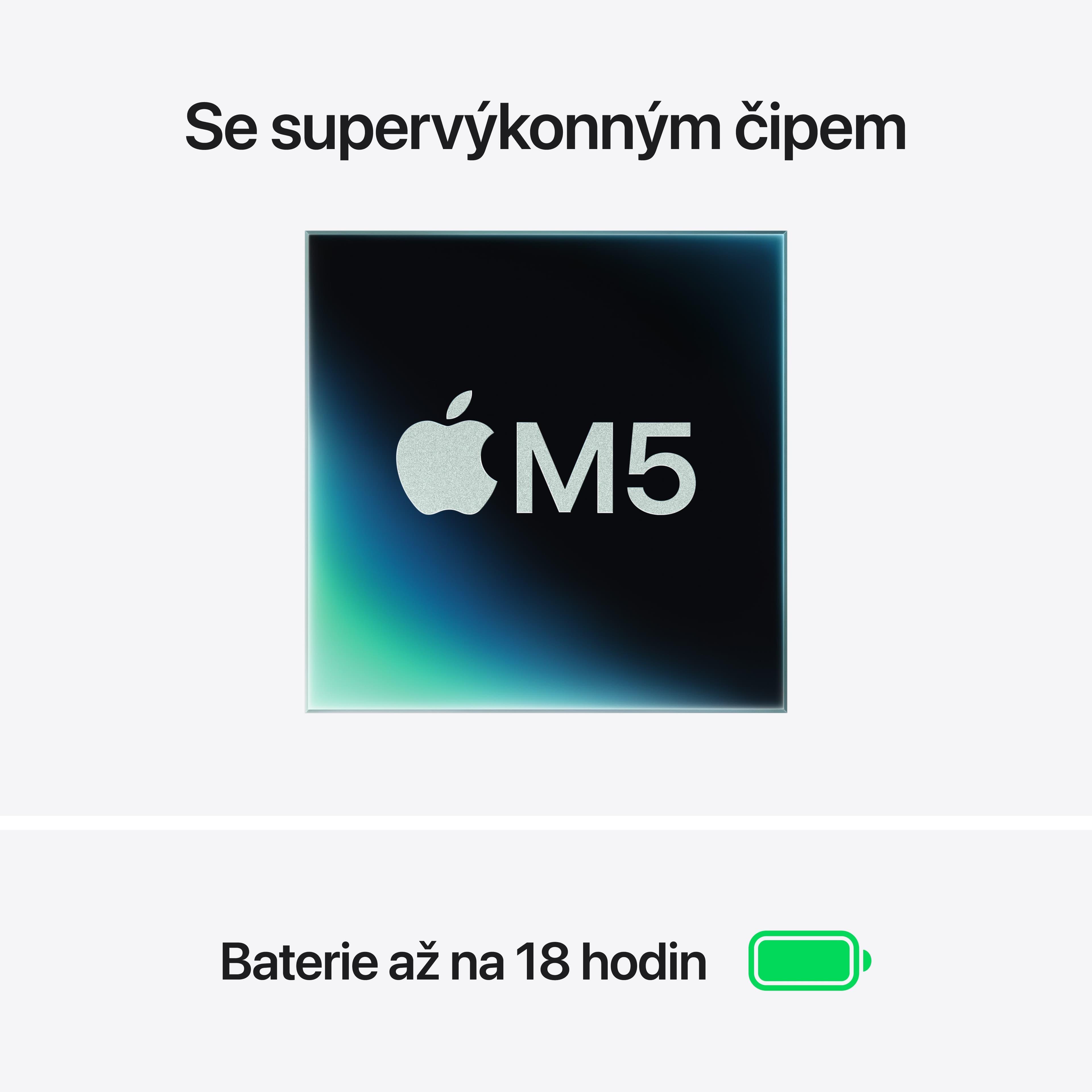 MacBook Air 15,3", Apple M5 10jádrové CPU, 10jádrové GPU, 24GB, 1TB SSD – stříbrný - náhled 3