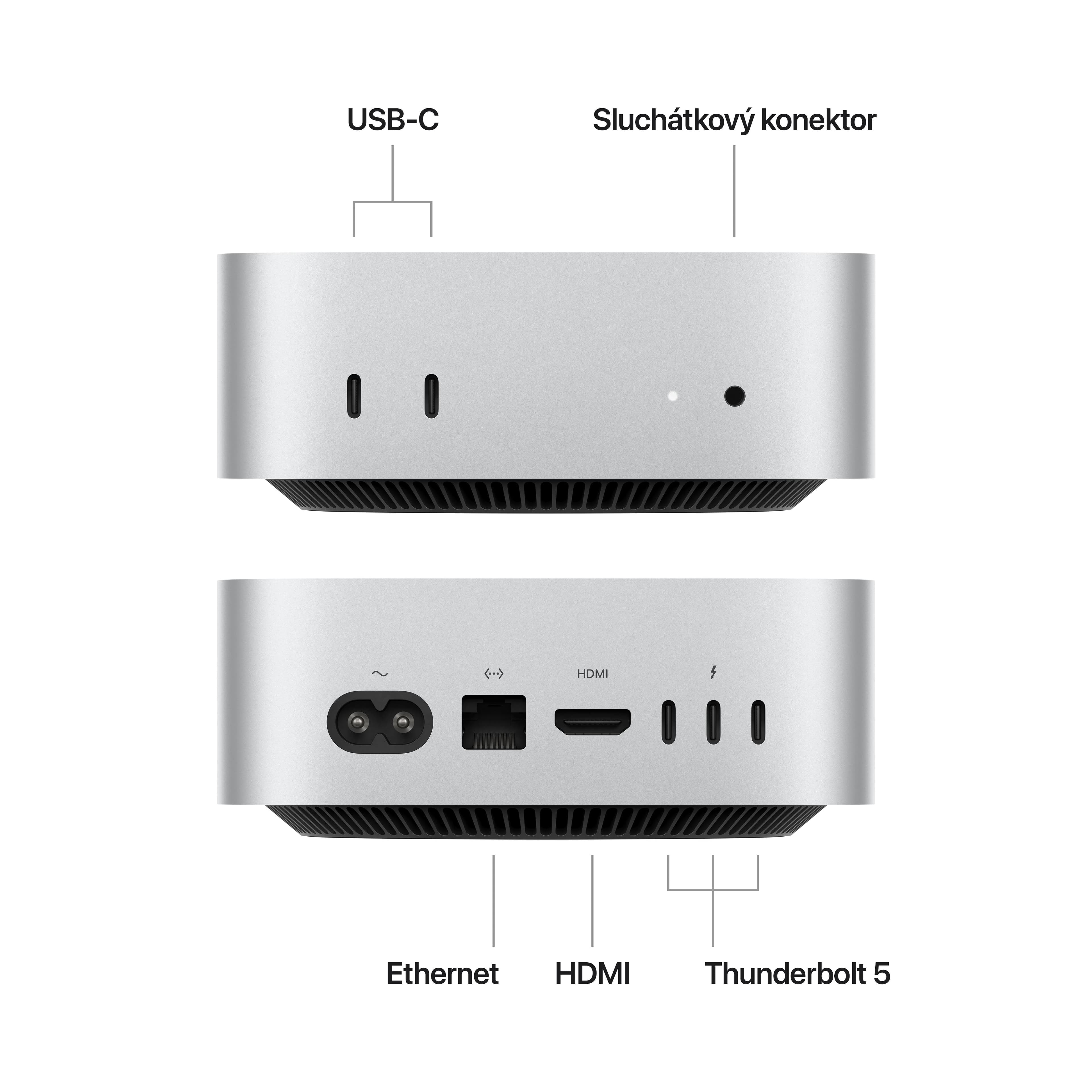 Mac mini, M4 Pro 12 CPU, 16 GPU, 24GB, 1TB SSD - stříbrný - náhled 2