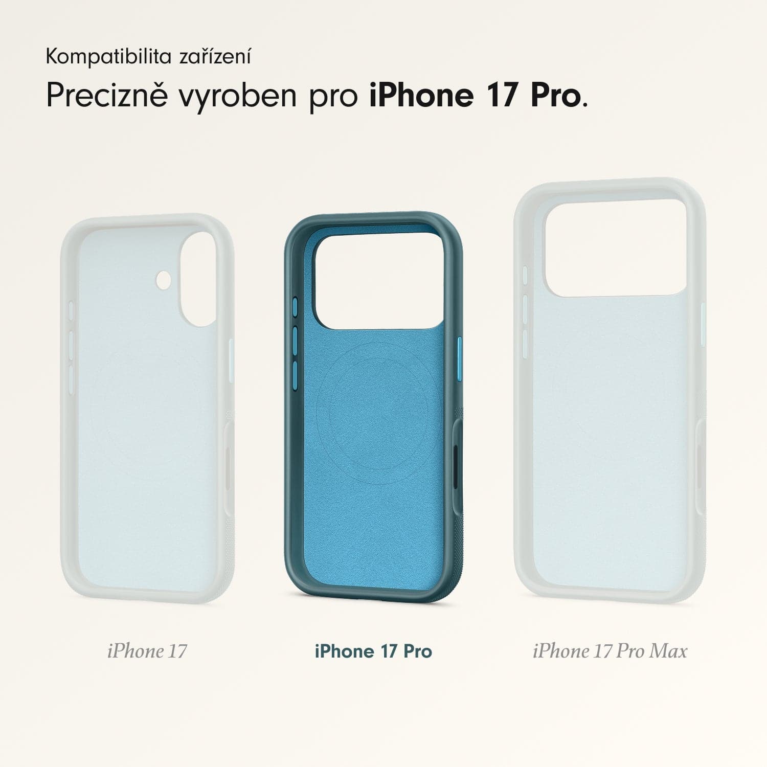 Odolný kryt pro iPhone 17 Pro Beats s MagSafe a ovladačem fotoaparátu - rocky modrý - náhled 3