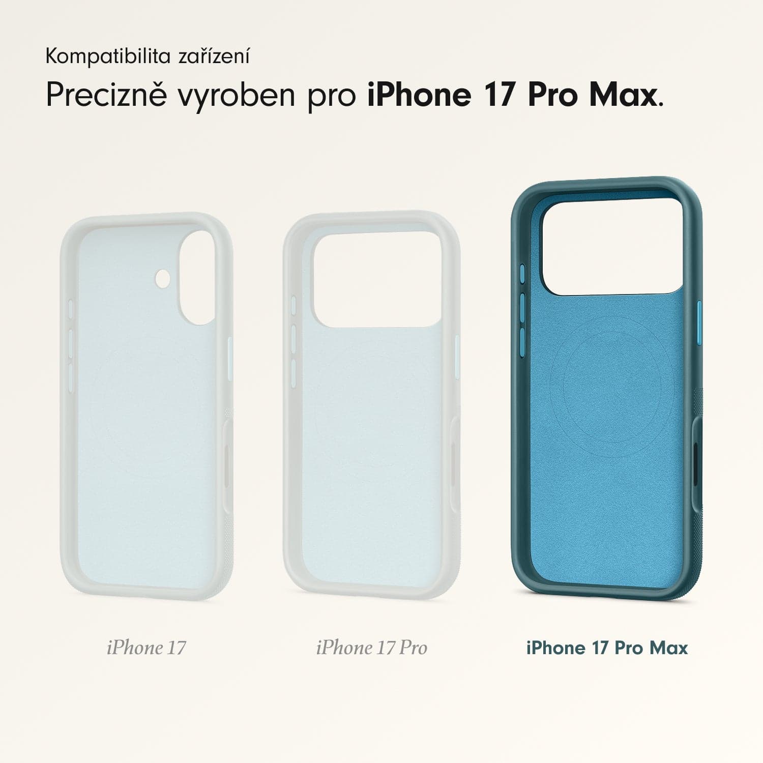 Odolný kryt pro iPhone 17 Pro Max Beats s MagSafe a ovladačem fotoaparátu - rocky modrý - náhled 3