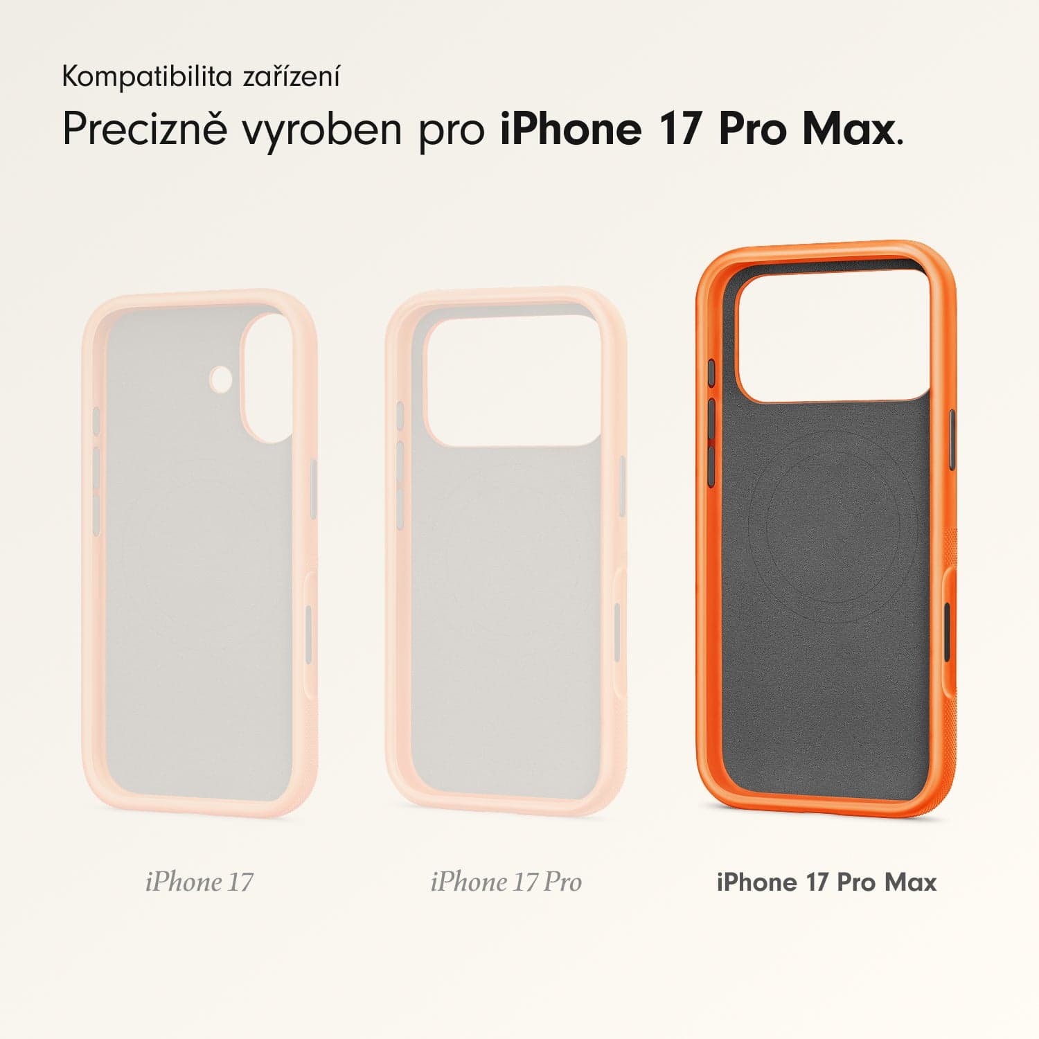 Odolný kryt iPhone 17 Pro Max Beats s MagSafe a ovladačem fotoaparátu - sierra oranžový - náhled 3