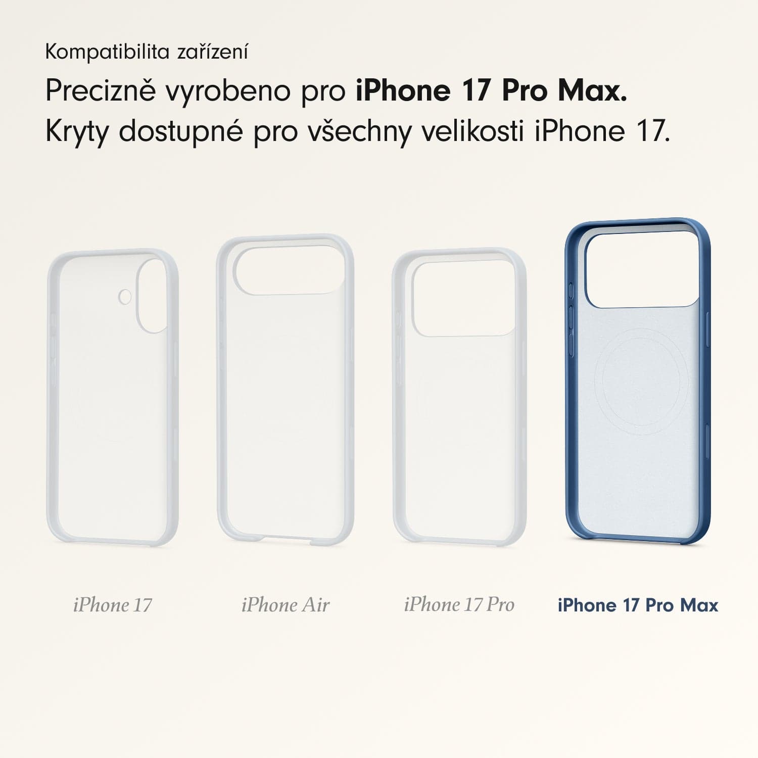 Kryt pro iPhone 17 Pro Max Beats s MagSafe a ovladačem fotoaparátu - hlubinně modrý - náhled 3