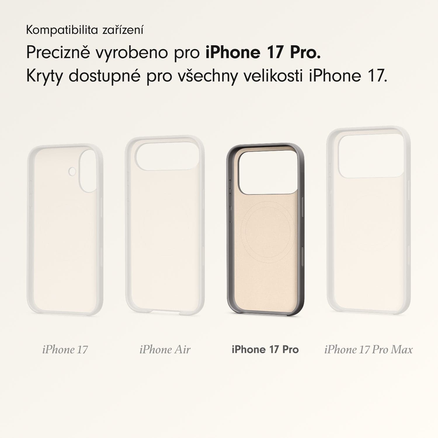 Kryt pro iPhone 17 Pro s MagSafe a ovladačem fotoaparátu - granitově šedý - náhled 3