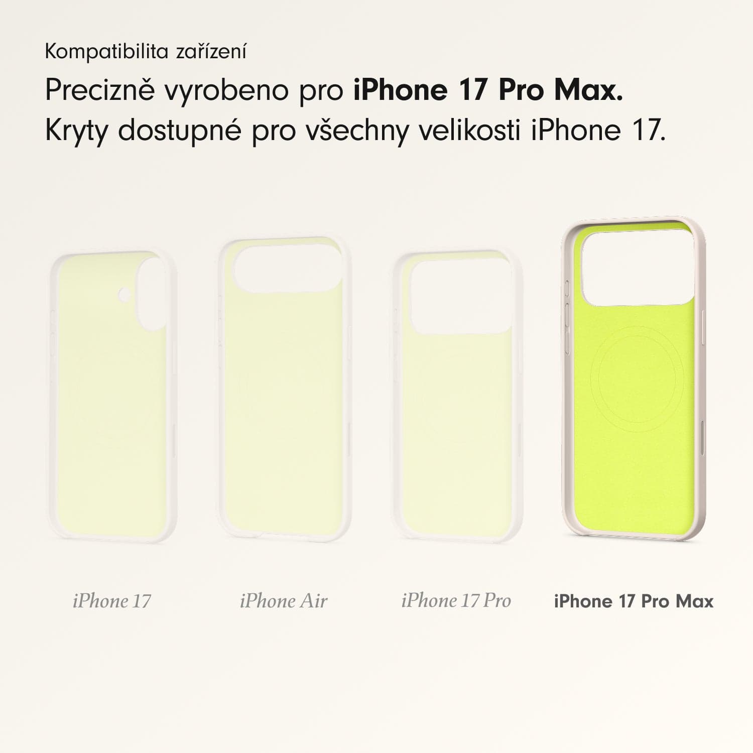 Kryt pro iPhone 17 Pro Max Beats s MagSafe a ovladačem fotoaparátu - vápencově šedý - náhled 3