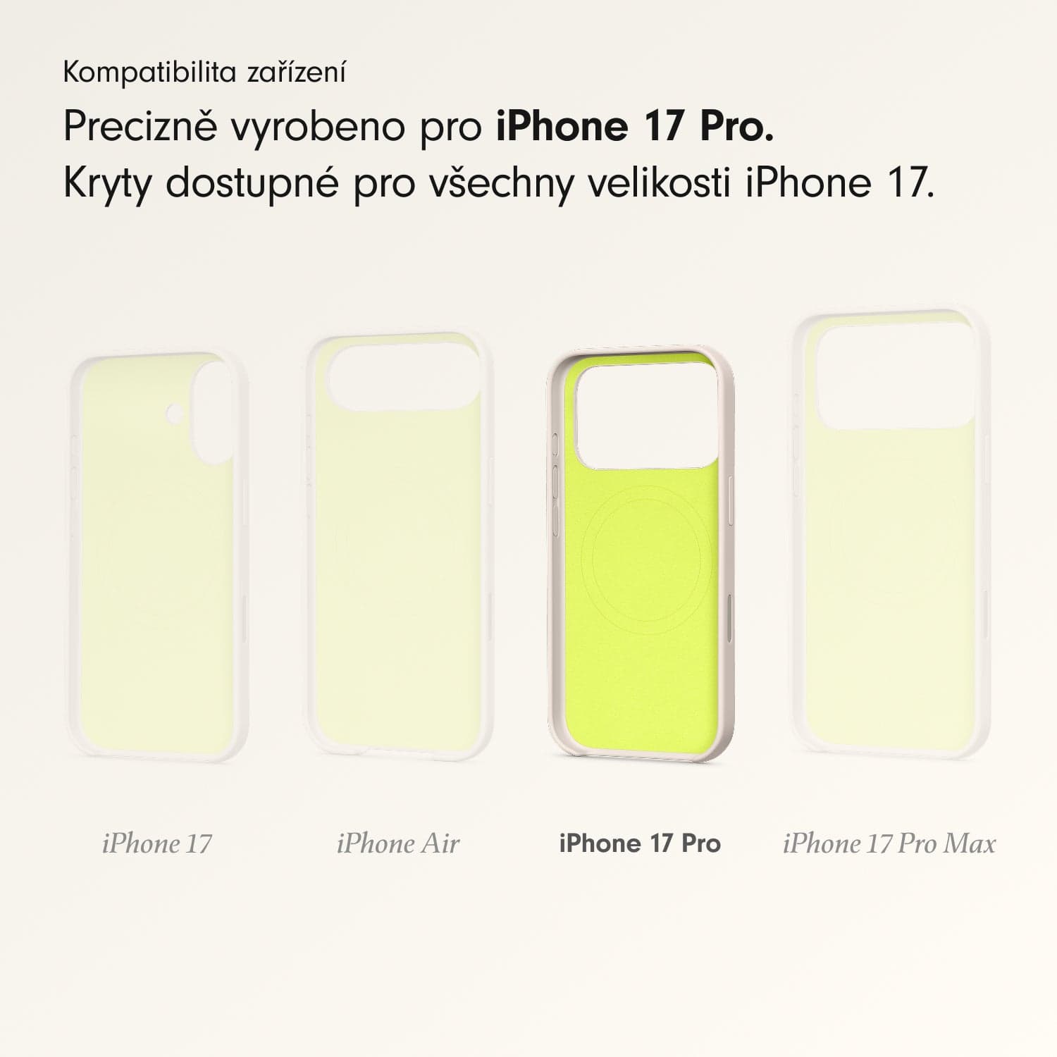Kryt pro iPhone 17 Pro Beats s MagSafe a ovladačem fotoaparátu - vápencově šedý - náhled 3