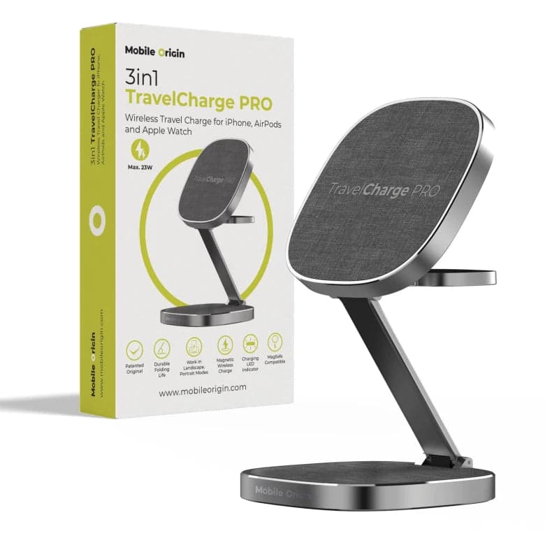 Cestovní bezdrátová nabíječka Mobile Origin TravelCharge PRO - šedá - náhled 2
