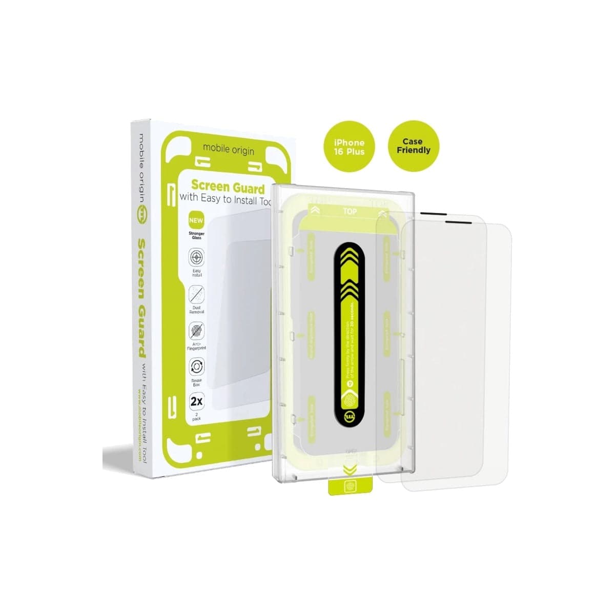 Ochranné sklo pro iPhone 16 Plus Mobile Origin Screen Guard - 2ks