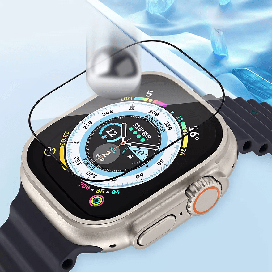 Ochranná sada pro Apple Watch Ultra 1/2/3 Blueo Sapphire - titanově černá - náhled 4