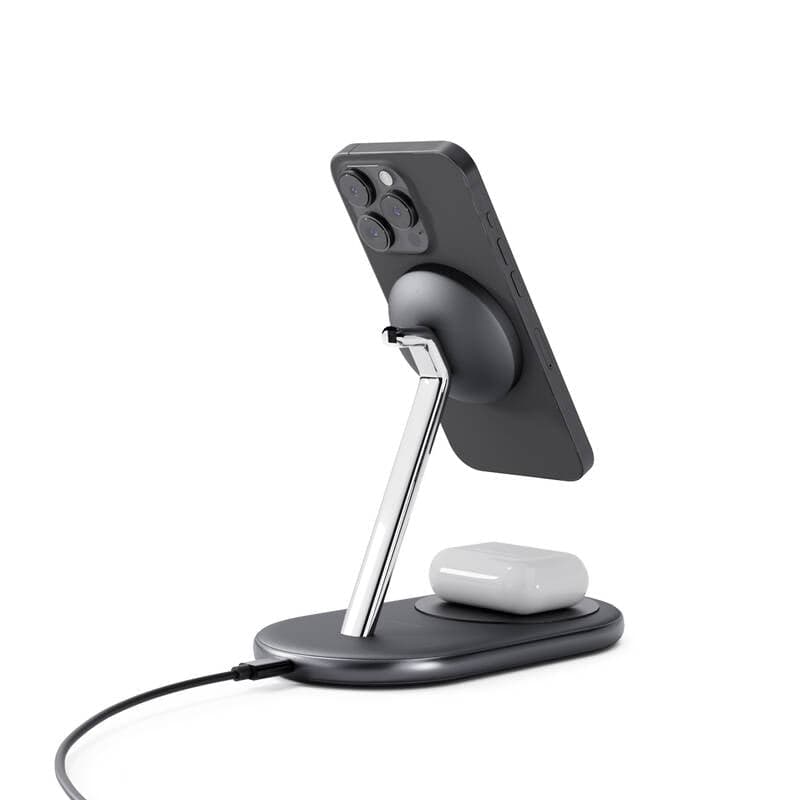 Bezdrátová nabíječka Epico UltraBase Qi2 2in1 Wireless Charging Stand - černá - náhled 3