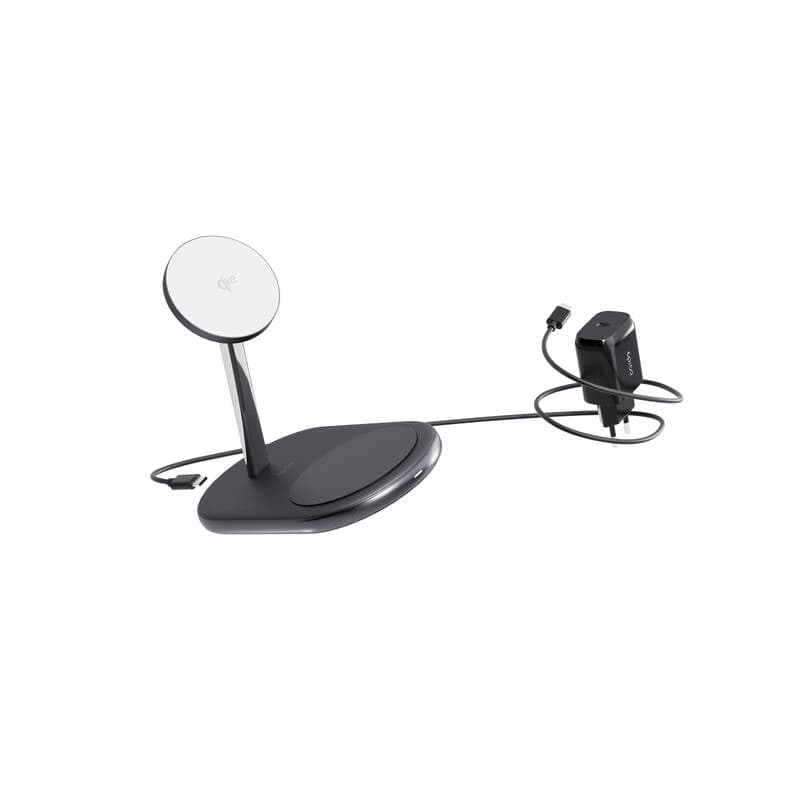 Bezdrátová nabíječka Epico UltraBase Qi2 2in1 Wireless Charging Stand - černá - náhled 4