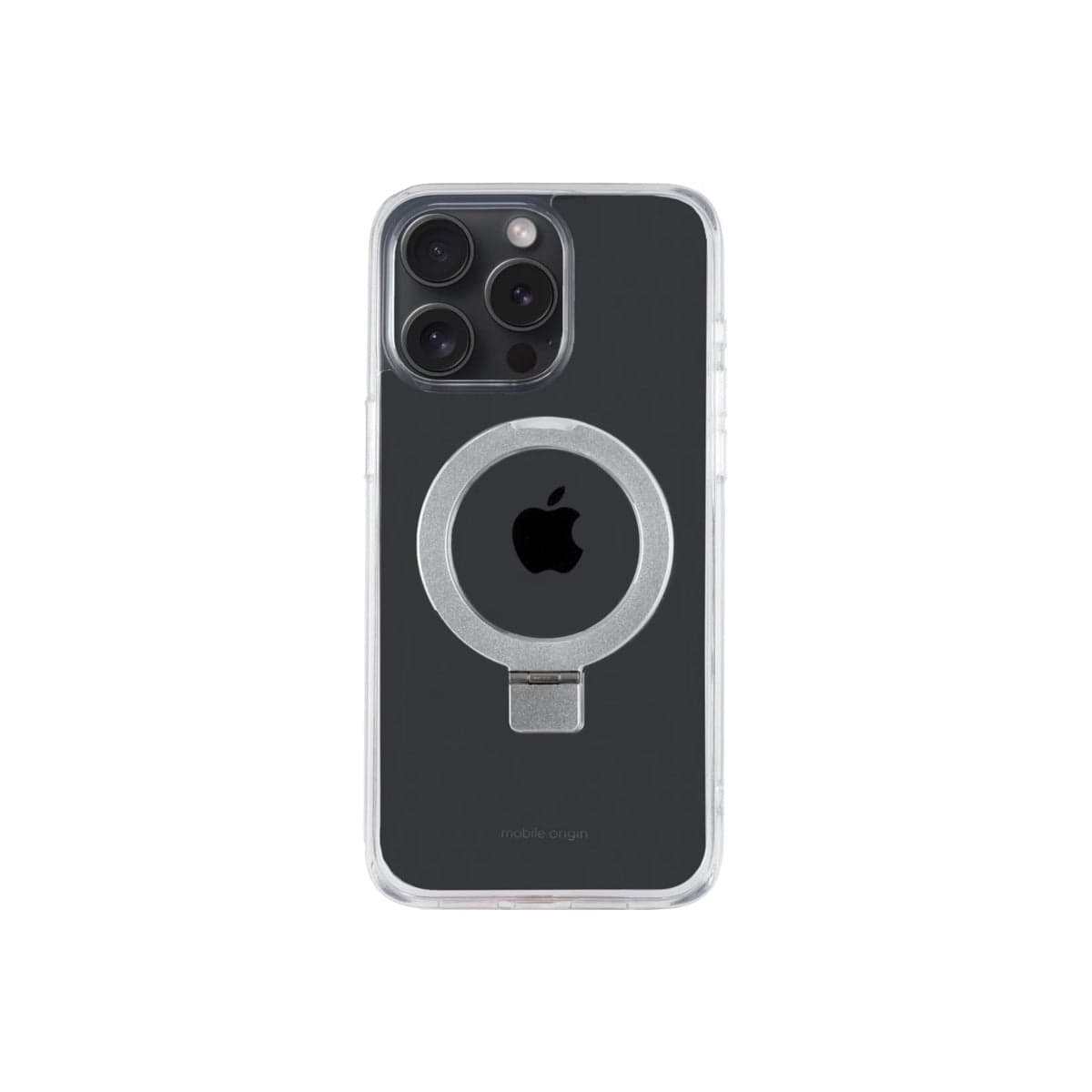 Pouzdro na iPhone 15 Pro Max Mobile Origin RingMag - průhledné