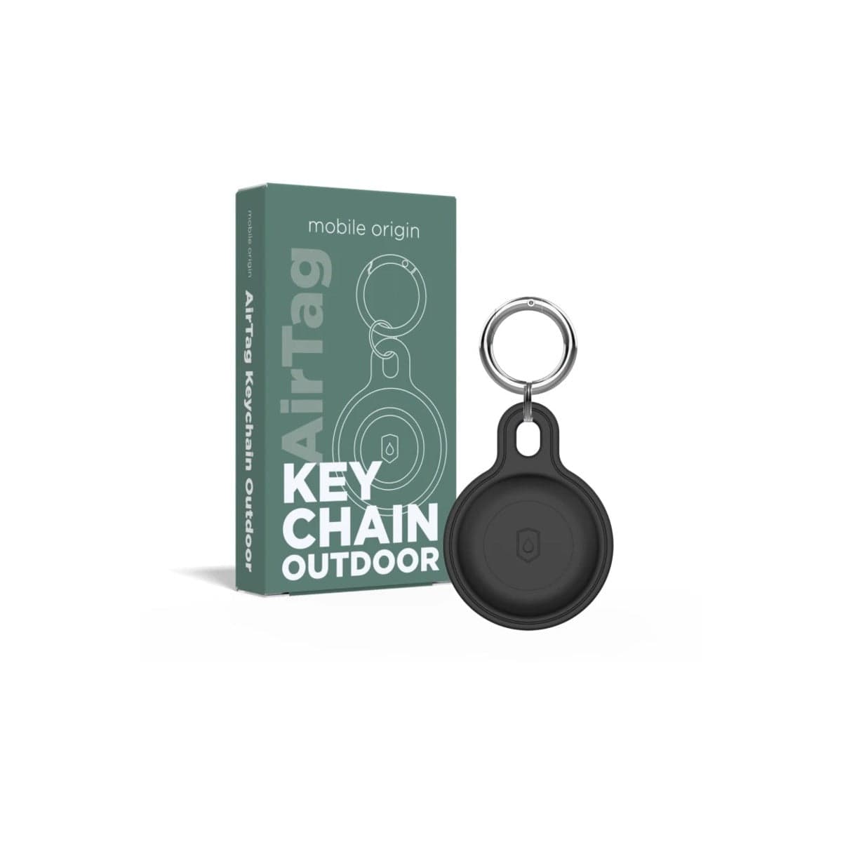 Přívěšek pro AirTag Mobile Origin Airtag Outdoor KeyChain - černý - náhled 2