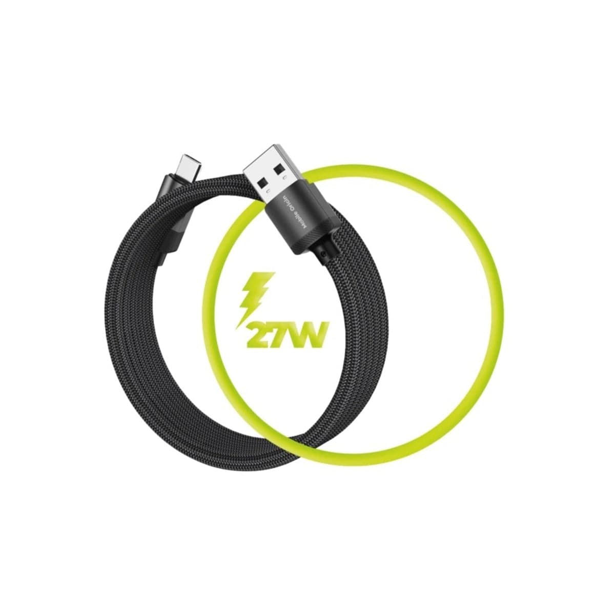 Magnetický 27W nabíjecí kabel Mobile Origin Original Cable USB-A / USB-C 1 m - černý - náhled 4