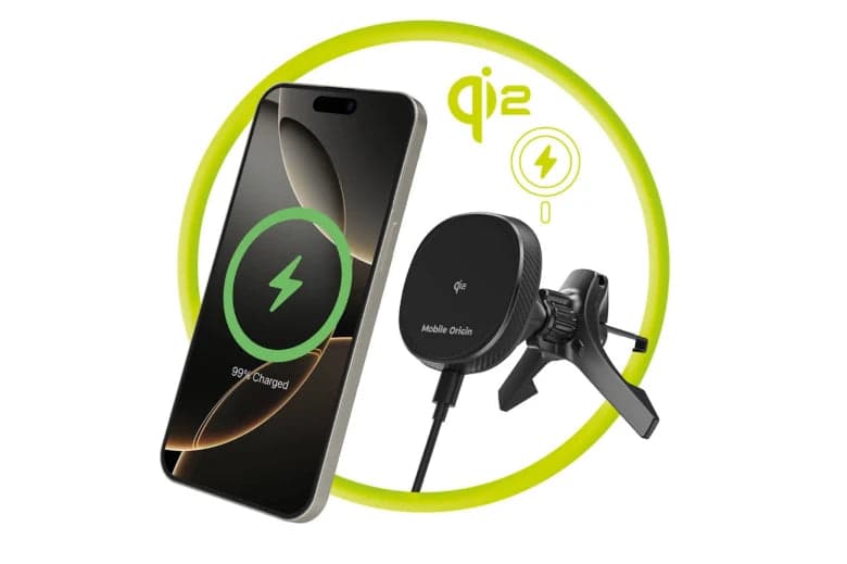 Bezdrátová nabíječka do auta Mobile Origin Wireless Car Vent Qi2 Charger CA15 - náhled 4