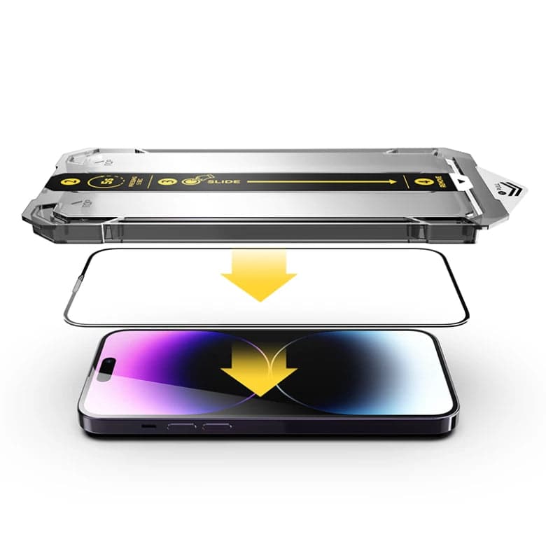 Ochranné sklo pro iPhone 14 Pro Mobile Origin Screen Guard s aplikátorem - náhled 2