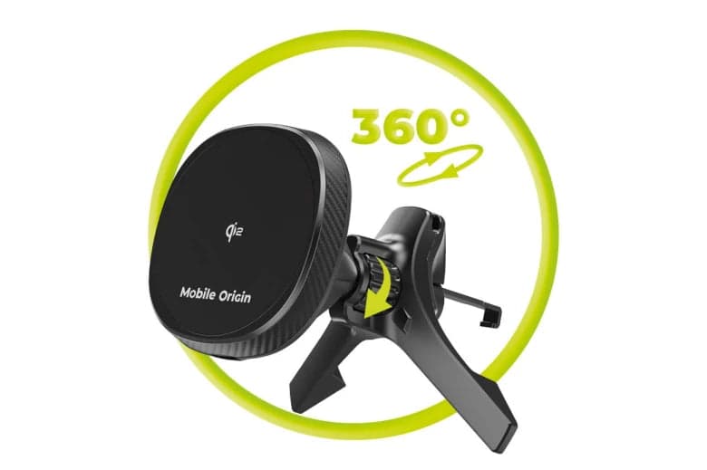 Bezdrátová nabíječka do auta Mobile Origin Wireless Car Vent Qi2 Charger CA15 - náhled 5