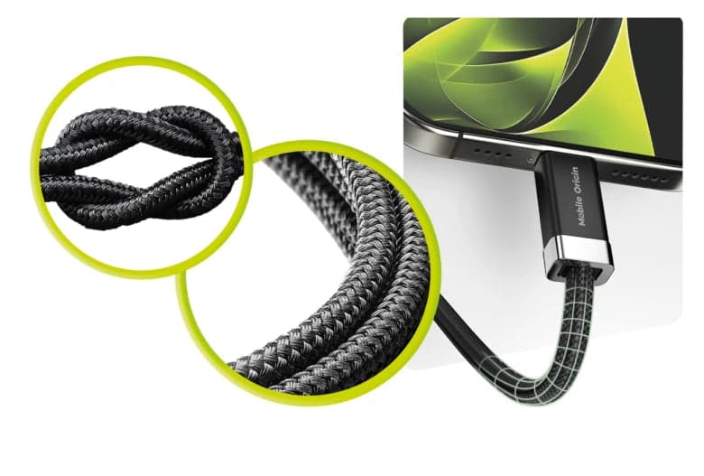 27W USB-C kabel USB-C/USB-A Mobile Origin CB6 1,5 m - náhled 5