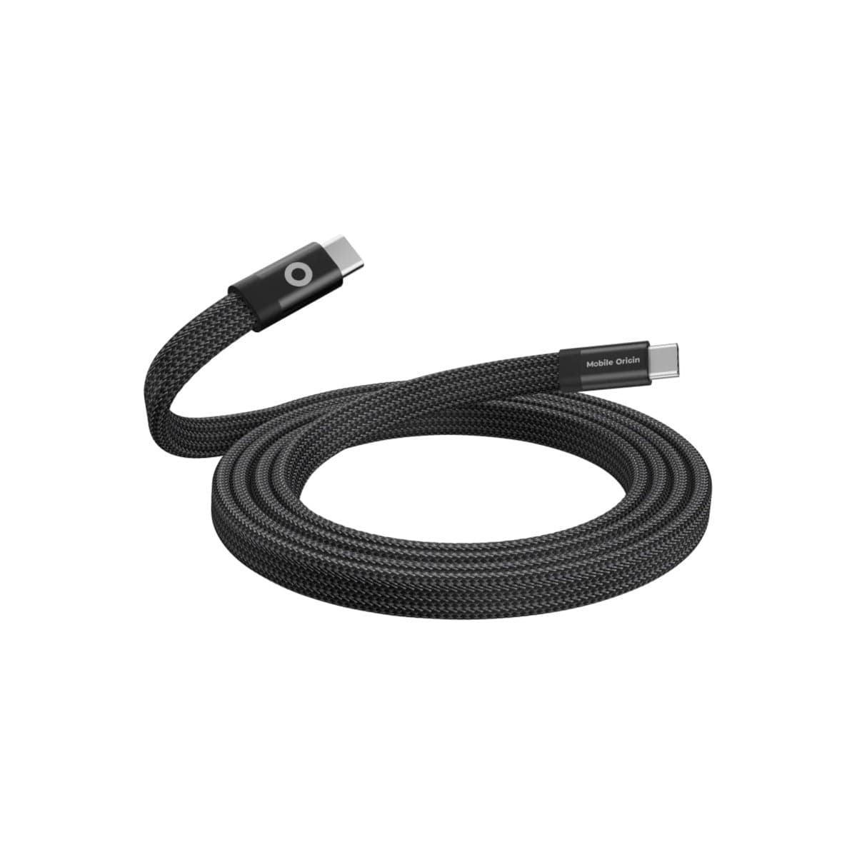 Magnetický 60W nabíjecí kabel Mobile Origin Original Flat Cable USB-C / USB-C 1 m - černý - náhled 2